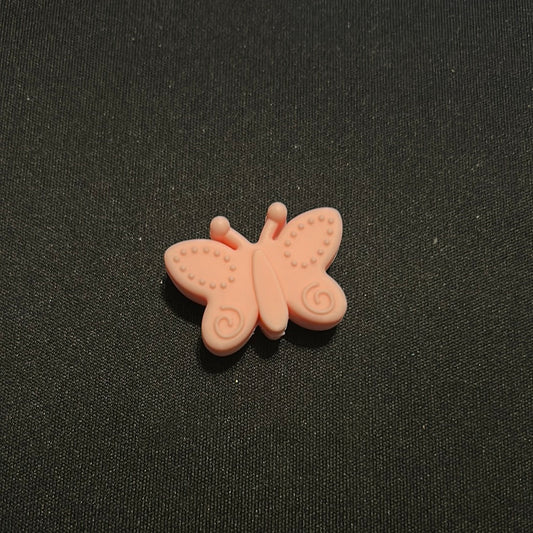 silicone kralen vlinder poeder roze
