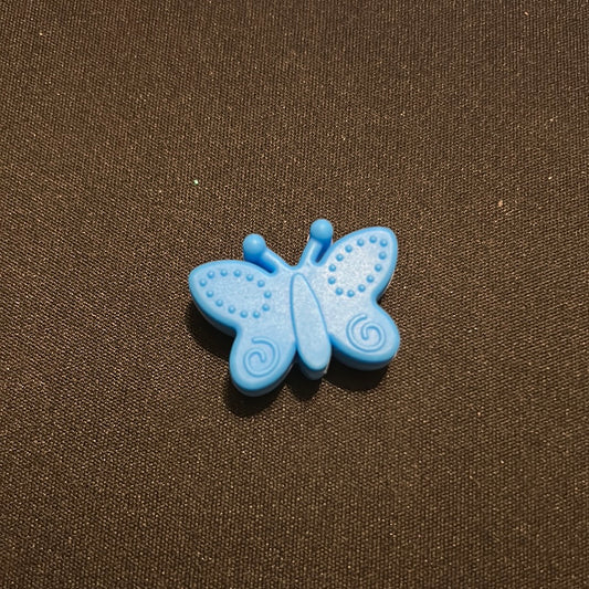 silicone kralen vlinder blauw